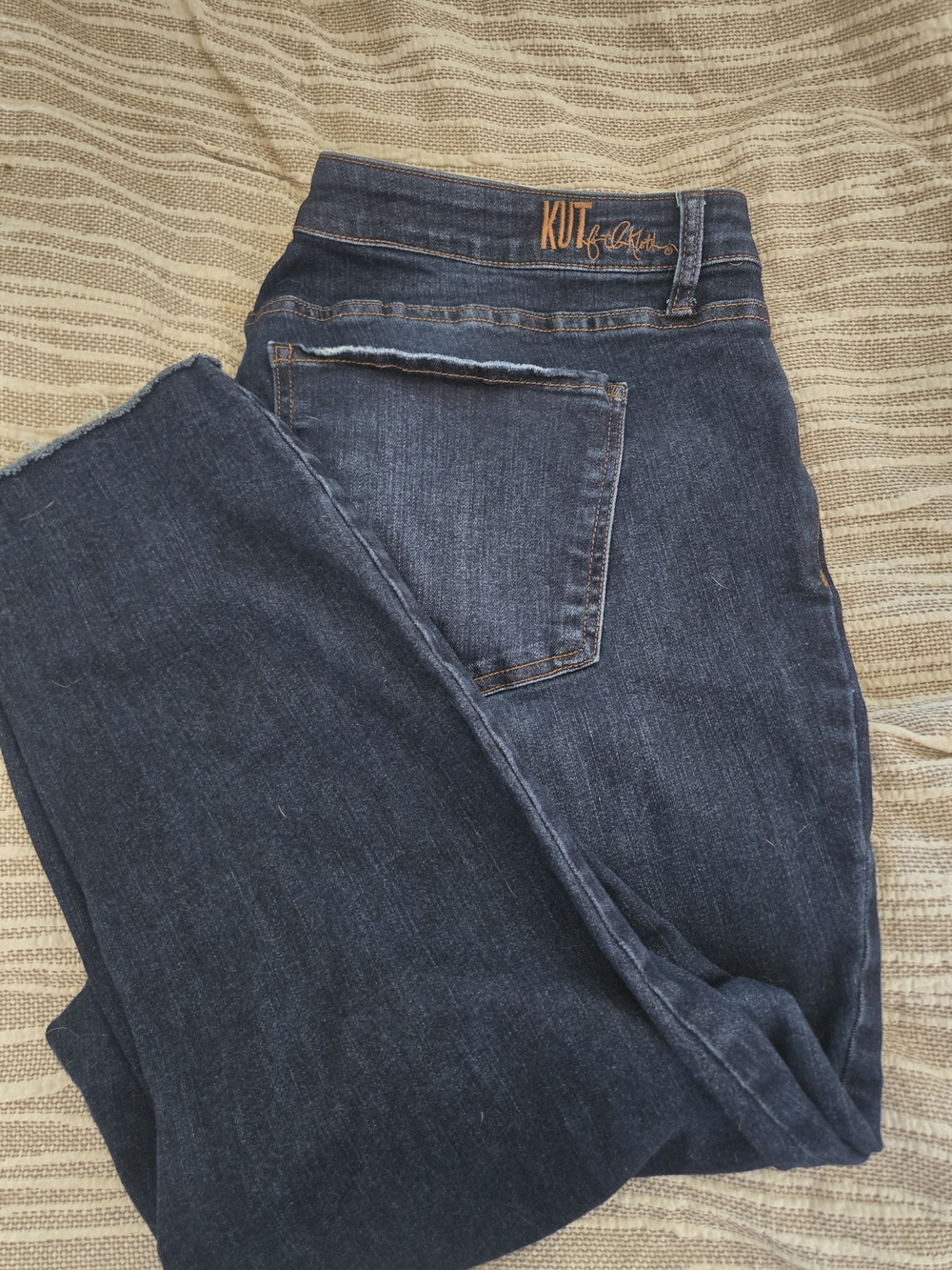 Kut from the Kloth Dark Blue Skinny Jeans plus Size 20